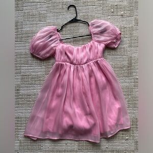 Vintage Style Pink Satin Dress